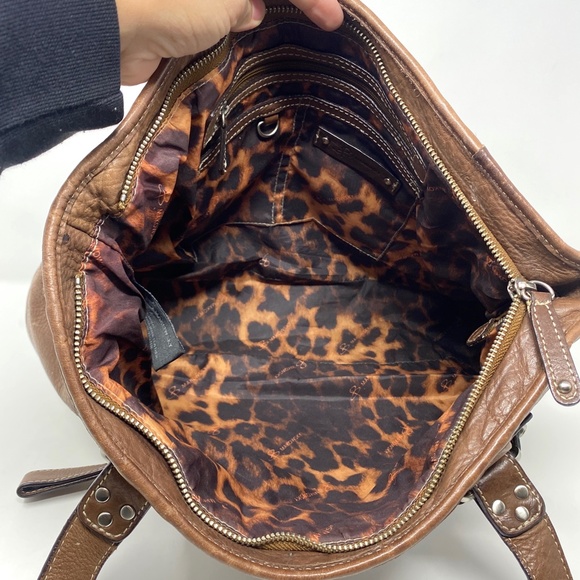 B. Makowsky Brown Leather Handbag - Picture 10 of 12